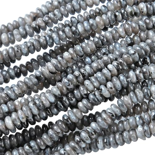 2x4MM 150PCS Black Labradorite Tube Rondelle Abacus Disk Spacer Loose Beads for Jewelry Making - color: Black Labradorite, size: 2x4mm abacus-shaped