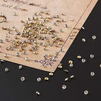 Fashewelry 2mm Pointed Back Clear Glass Rhinestone 1440Pcs Faceted Diamond Loose Stone with Golden Back Mini Crystal Diamante Gems for Nail Art Craft Replacing Jewelry - color: Clear, Golden Back, size: 2mm-glass