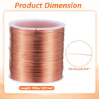 28 Gauge Jewelry Copper Wire, 328 ft/100 m Rust Resistant Craft Copper Wires, Bulk Soft Pure Red Coppers Wire, Plated Metal Thin Beads Wires for Making Crafts Wrapping Jewelry - color: Red Copper