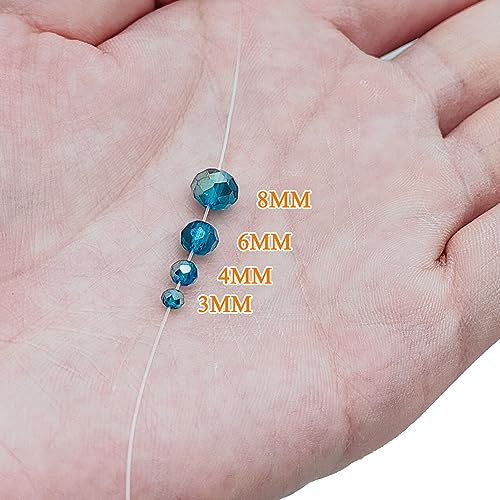 786pcs Crystal Rondelle Faceted Beads 3mm 4mm 6mm 8mm Gemstone Glass Beads Loose Beads for Jewelry Making,Bracelets Necklaces Earrings Wind Chimes Suncatchers(Peacock Blue AB) - color: Peacock Blue, size: 3mm,4mm,6mm,8mm