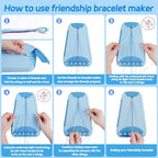 Friendship Bracelet Making Kit for Girls Ages 8-12, Kids Jewelry Making Kit with 28 Pre-Cut Threads and Letter Beads, Arts and Crafts for Kids, Birthday Easter Gifts for 6 7 8 9 10 11 12 Year Old - color: Light Blue