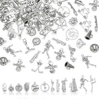 Charms for Jewelry Making Bulk Antique Silver Tibetan Alloy Pendants Love Word for Earring Bracelet Necklace - style: Sport