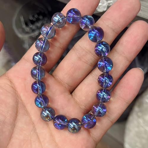 Dark Blue Round Crystal Glass Beads for Jewelry Making (4/6/8/10mm), Smooth Round Natural Gemstone Glass Spacer Loose Beads for Crafts Bracelets Necklaces Charms - color: Round Smooth Glass Beads: Dark Blue