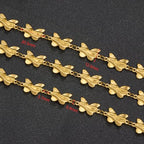 UMAOKANG 2 Meters Gold Plated Stainless Steel Chains for Jewelry Making Butterfly Chain Link Jewelry DIY Supplies - color: Gold Butterfly