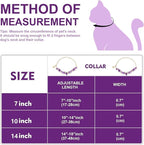 HOWWFALY Purple Diamonds Gold Link Style Cat & Dog Collar with Pet Paw Design, Stainless Steel, Adjustable, L, Unisex, Small & Medium Pets - color: Purple, size: Large