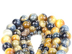 Bymitel 90 pcs Round Loose Stone Beads Gemstone Spacers for Charm DIY Jewelry Making 15.5" per Strand 4mm (Dream Tiger's Eye, 4mm) - color: Dream Tiger's Eye, size: 4mm