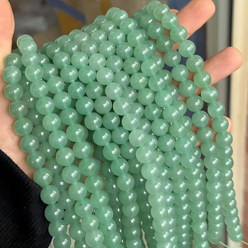 MJDCB Natural Stone Beads Green Aventurine Round Loose Beads for Jewelry Making DIY Bracelet Necklace (10mm) - color: Aventurine, size: 10mm