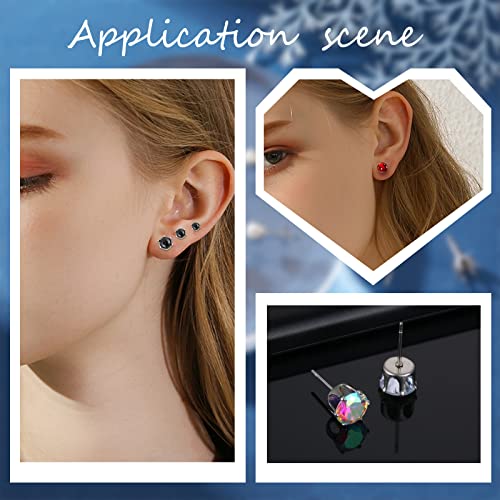 SUNNYCLUE 1 Box 90Pcs Prong Earring Setting 304 Stainless Steel Earring Posts Prong Earring Blanks Beads Rhinestone Claw Earring Component for Jewelry Making Women Adults DIY Stud Earrings Crafts - color: 45pairs 304 Stainless Steel Prong Earring Setting