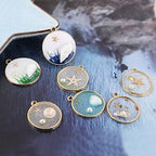 Oubaka 100pcs Open Bezels for Resin,Hollow Frame Pendants Blank Resin Pendants Open Bezel Pendants Backs Geometric Pressed Flower Frame for Jewelry Making,DIY Resin Crafts(K Gold,White K) - color: 100pcs Round Open Bezel Pendants