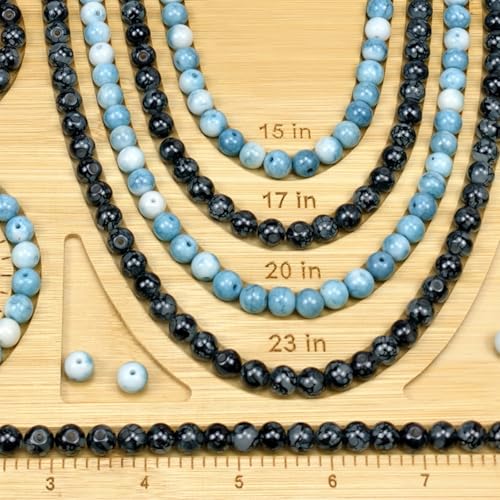 Petoysoso Bead Boards for Jewelry Making, Bamboo Beading Board for Bracelet & Necklace, Beading & Jewelry Making Supplies,Bead Tray - size: Necklace & Bracelet-M3