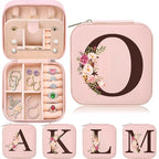 Travel Jewelry Case Box Organizer, Personalized Gifts for Women Wife Mom Aunt, Mothers Day Mom Gifts from Daughter Son, Bridal Shower Giftware for Women, Bridesmaid Proposal Unique Presents, Initial O - style: O