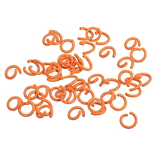 uxcell Open Jump Rings, 8mm Colorful O-Ring Connectors for DIY Crafts Jewelry Making, Carbon Steel, Orange, 100Pcs - color: Orange, size: 8mm
