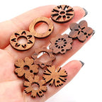 DoreenBeads 30Pcs Natural Wooden Stud Earrings Posts with Loop for Jewelry Making- Ring Shaped Wood Earring Posts with Ear Backs for Women DIY Earring Making Personalized Jewelry Findings - color: Ring
