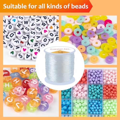 1mm Elastic Cord for Bracelets 100M Crystal Elastic Cord for Bracelet Beads Jewelry DIY Crafts Bracelets Necklaces - size: 1mm