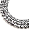 Silver Hematite Faceted Round Size 2mm 15.5" Strand (2mm)