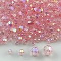 1800pcs Acrylic Faceted Round Beads 4mm 6mm 8mm 10mm AB Colors Glossy Acrylic Round Spacer Beads with Hole for DIY Bracelet Necklace Jewelry Making Supplies Handmade Craft(Light Pink AB) - color: Light Pink AB
