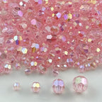 1800pcs Acrylic Faceted Round Beads 4mm 6mm 8mm 10mm AB Colors Glossy Acrylic Round Spacer Beads with Hole for DIY Bracelet Necklace Jewelry Making Supplies Handmade Craft(Light Pink AB) - color: Light Pink AB