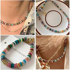 Natural Mulitcolor Rondelle Beads Natural Stone Disk Beads Loose Gemstone Spacer Bead for DIY Bracelet Necklace Jewelry Making（4 * 2mm 1 Strand 150pcs Mix02） - color: Mix02