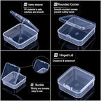Bead Organizer Box, 30pcs Small Clear Plastic Storage Containers, Craft Storage Box Features Hinged Lid and Labels, Mini Boxes for Bracelets, Jewelry, Diamonds, Clay Beads, Screws, Seeds, Small Parts - size: 1 Pack 30 Pcs