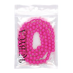 RUBYCA Round Opaque Painted Druk Czech Glass Beads Bulk Jewelry Making Supplies Strand (Pink, 4mm) - color: Fuchsia Pink, size: 4mm
