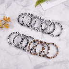 Ornaland Heishi Surfer Bracelets Set Polymer Clay Heishi Beads Stretch Bracelets Multi-Layer Stackable Friendship Bracelets Bohemia Summer Beach Jewelry for Women - color: Black