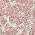 480pcs Crystal Glass Beads 3mm 4mm 6mm 8mm 10mm Round Faceted Glass Spacer Beads for Bracelets Necklace Earring DIY Jewelry Making Craft(Pink) - color: Pink
