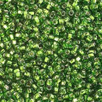 John Bead Czech Seed Beads 10/0 Silver Lined Chartreuse, 100g - color: Silver Lined Chartreuse