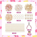 HOMAR 223Pcs DIY Keychain Making Kit Bag Charm Jewelry Chain Making 86 Mixed Color Charms 10 Keychain Clips with Key Ring 15 Extender Chains 100 Jump Ring for DIY Craft Gifts - color: Keychain-2223PCS