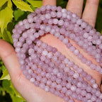 6mm Natural Stone Beads 65pcs Pink Chalcedony Polished Round Smooth Crystal Loose Gemstone Beads for Jewelry Making DIY Bracelet Necklace Earring Crafts Supplies - color: Pink Chalcedony 1 strand-65pcs