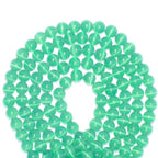 100pcs Mint Green Cat Eye Beads 8mm Round Semi Precious Stone Hole Size 1mm DIY Charm Spacer Beading Smooth Gemstone Loose Beads for Jewelry Making Bracelets Necklaces Earrings Crafting - color: Mint Green