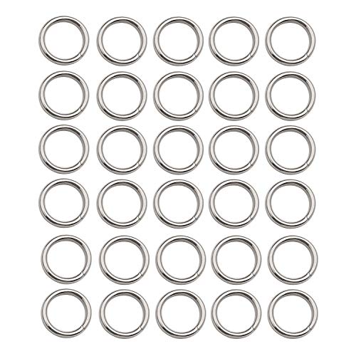 300 pcs Stainless Steel Split Rings Jump Rings Connector Rings for Jewelry Making Necklaces Bracelet Earrings Keychain DIY Craft (12614-10mm) - size: 10mm