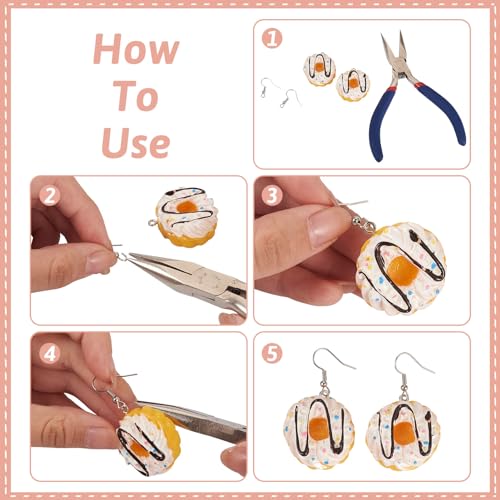 Cheriswelry Cup Cake Resin Pendants Lovely Food Sweet Dessert Dangle Charms Links Hanging Ornament with Metal Loop Fruit Pendants for Key Chains Bracelet Necklace Jewelry Making - color: Mixed Color-Dessert*2