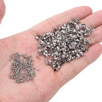 304 Stainless Steel Crimp Beads 2.0mm and End Caps 3.2x6.3mm Set 200pcs for Jewelry DIY Making and Repairing - color: Crimp Beads and End Caps Set, size: 2.0mm and 3.2x6.3mm