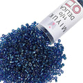 Miyuki Delica Seed Beads – Size 11/0 (1.6 mm), DB1763, Emerald-Lined Cobalt AB, 7.2 g, Approx. 1440 Beads, Made in Japan - color: DB1763 - Emerald-Lined Cobalt AB