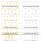 144pcs Earring Hoops for Jewelry Making, 3 Shapes Earrings Findings Hoops Beading Hoop Earrings Hypoallergenic Square Teardrop Round Earring Findings for DIY Craft Accessories Supplies(Gold&Silver) - color: 144PCS;Teardrop,Square,Round;Gold,Silver