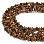 7-8mm Natural Yellow Tiger Eye Gemstone Chips Loose Beads Semi Precious for Jewelry Making DIY Handmade Craft Supplies 1 Strand per Bag Approxi 34" - color: Yellow Tiger Eye Chips