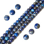60pcs 6mm Natural Lapis Lazuli Beads Gemstone Beads Round Loose Beads for Jewelry Making - color: Lapis Lazuli, size: 6mm