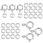 925 Sterling Silver Lobster Claw Clasps Set, Lobster Clasps Connector Closures and Spring Clasps with Open Jump Rings for Necklace Bracelet DIY Jewelry Finding Supplies (26pcs) - color: 26PcsB