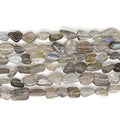 MJDCB Natural Irregular Shape Stone Beads 6-8mm Labradorite Gemstone Energy Crystal for Jewelry Making Bracelet Necklace - color: Gray Moonstone