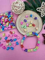 200pcs Bear Polymer Clay Beads, Mixed Charm Spacer Beads for Bracelet Necklace DIY Jewelry Making (Bear) - color: Bear