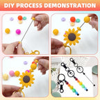 48 Pcs Beadable Keychains Bars bulk - 24 Black DIY Metal Beaded Keychain Making Kit + 24 Bags Included, Bead Keychain Supplies,Blank Key Chain, Perfect for Women, Men, Mother's Day, Birthday Gift - color: C-black, size: 24