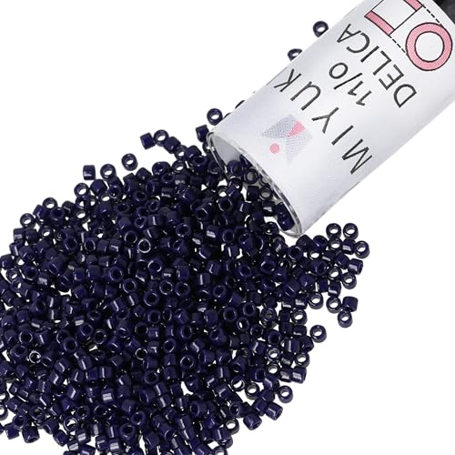 Miyuki Delica Seed Beads – Size 11/0 (1.6 mm), DB2144, Duracoat Cobalt Opaque Dyed, 7.2 g, Approx. 1440 Beads, Made in Japan - color: DB2144 - Duracoat Cobalt Opaque Dyed