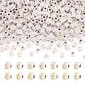 FASHEWELRY 500Pcs White Golden Letter Beads 4.5mm Square Alphabet Beads Acrylic Cube Letter C Beads for Friendship Bracelet Necklace Keychains Jewelry Making - color: Letter C