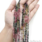 GM GemMartUSA Multi-Tourmaline Natural Raw Chip Strands | Semi-Precious | AAA+ Quality 1 Strand 34” | DIY Bracelet Jewelry Making, Healing Crystal Craft| 4-6mm - Multi Color Gemstones (CHMT-70001) - color: Multi Tourmaline (CHMT-70001)