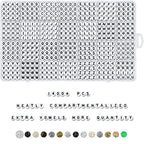 Deinduser 1400 Pieces Letter Beads - 4x7mm White Round for Bracelets Acrylic Jewelry Making Bracelet Alphabet with Black inked, R-W0B - color: White beads with Black inked letter, size: Round 4*7mm