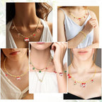 20 Pcs Chain Necklace Bracelets Kit, 18K Gold Paperclip Chain, Including 18 Inch Necklace & 6.5 Inch Charm Bracelet with Lobster Clasps, Perfect for Women DIY Jewelry Making - color: 20 PCS 18K Gold
