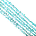 GM GemMartUSA Apatite Natural Raw Chip Beads Strands | Semi-Precious | AAA+ Quality 1 Strand 34” | DIY Bracelet Jewelry Making, Healing Crystal Craft| 4-6mm - Blue-Color Gemstones (CHAP-70001) - color: Apatite (CHAP-70001)