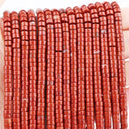 Natural Red Jasper Heishi Spacer Beads Loose Semi Precious Flat Round Gemstone Disc Shape Stone for Beading Jewelry Making 4x2mm 15.5" - color: Red Jasper
