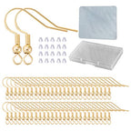 Earring Hooks for Jewelry Making - 120 pcs/60 Pairs Hypoallergenic 14K Gold Ear Wires Fish Hooks for Jewelry Making, Jewelry findings Parts with 120 pcs Rubber Earring Backs Stopper for DIY Earrings - color: Regular 14K Gold