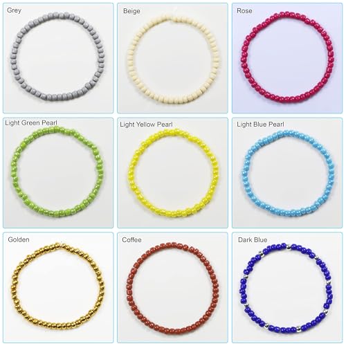 Bala&Fillic Crystal Pearl Color 4mm Seed Beads About 1200pcs/100Grams in Bag, 6/0 Glass Craft Beads for Making Bracelet and Necklace (Crystal Pearl) - color: Crystal Pearl -4mm